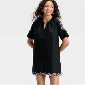 Women's Short Sleeve
Eyelet Mini A-Line Dress - Universal Thread™ Black L